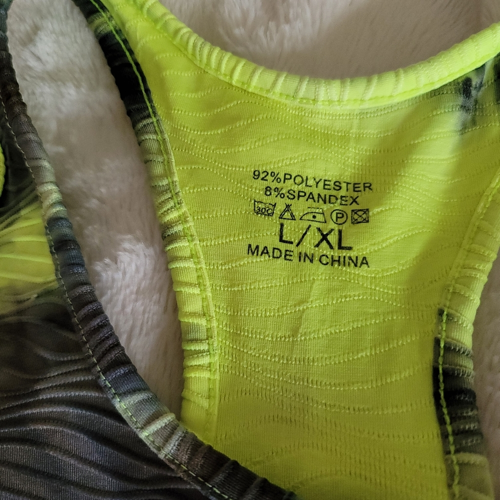 Neon Black Sports Bra - Picture 3 of 3